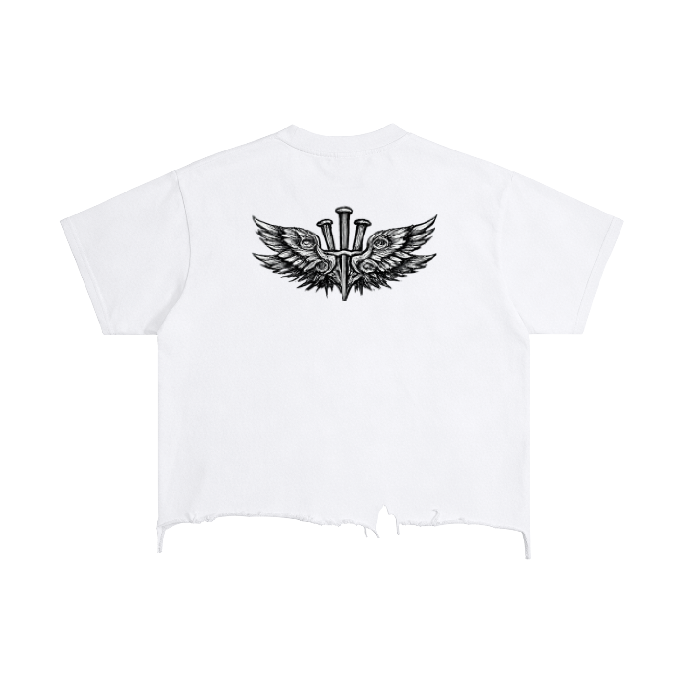 Vintage Wash Boxy Distressed Hem T-Shirt