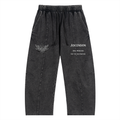 Snow Wash Drawstring Cotton Pants
