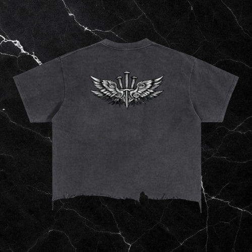 Ascension Distressed Hem Boxy Tee