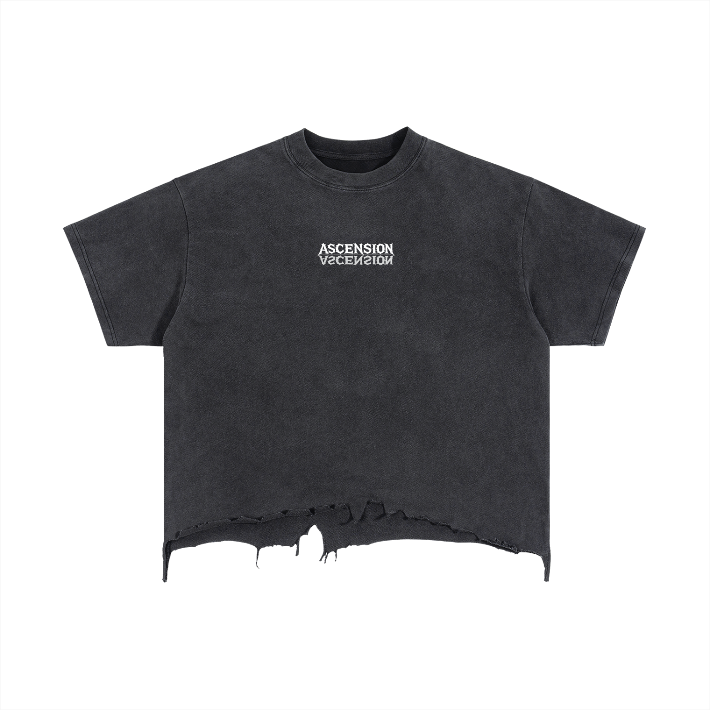 Vintage Wash Boxy Distressed Hem T-Shirt