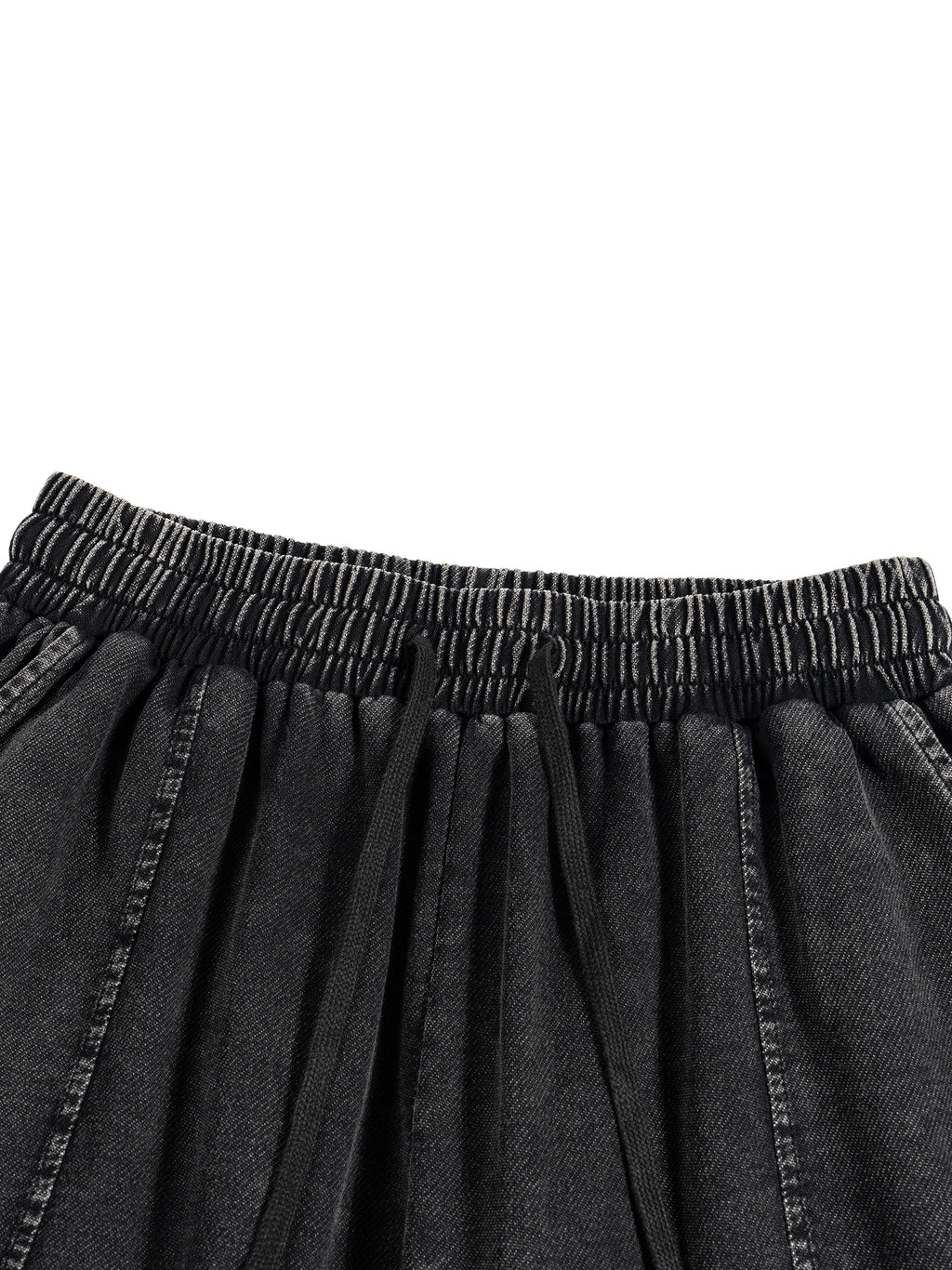 Snow Wash Drawstring Cotton Pants