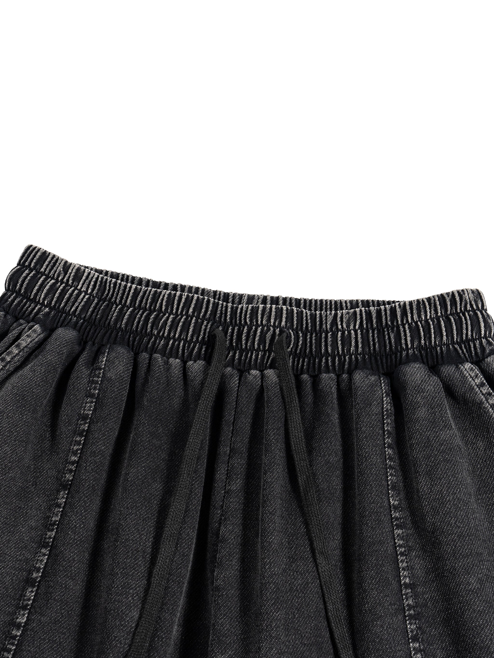 Snow Wash Drawstring Cotton Pants